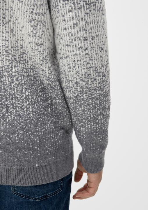 Produktbild s.Oliver Strickpullover Strickpullover im Jacquard-Design (XXL)