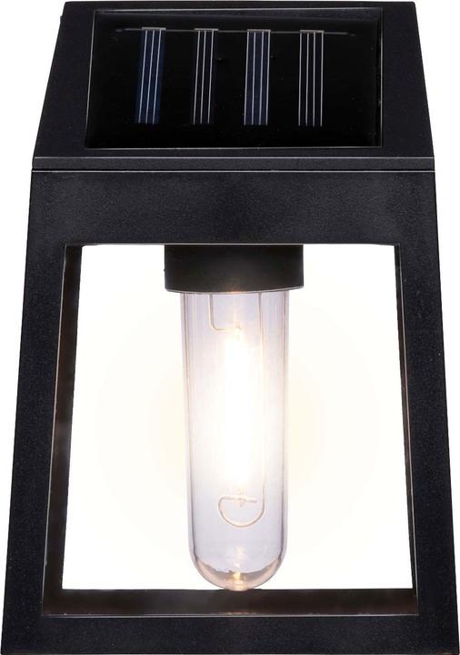 Image du produit Grundig 4er-Set Solar Wandleuchte, warm-weisses Licht, schwarz (IP44)