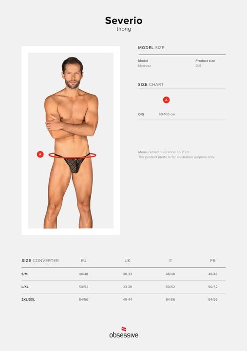 Produktbild Obsessive Severio Thong, Eine Grösse (One Size)