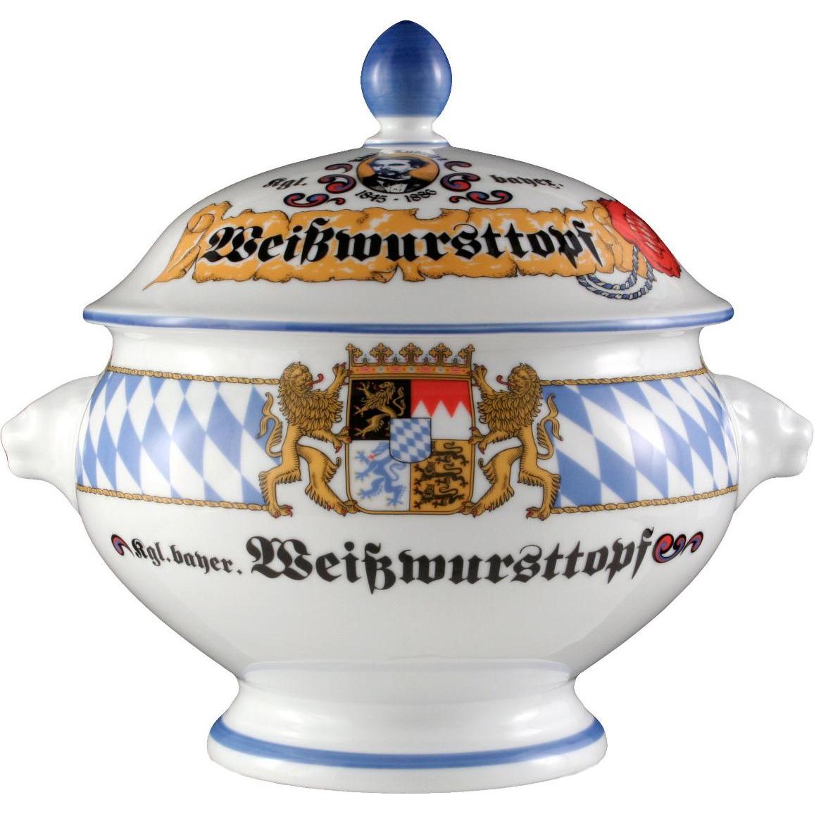 Seltmann, Dekoschale, Compact Bayern Löwenkopfterrine mit Deckel