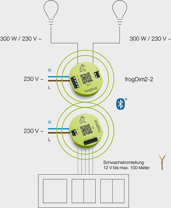 Actual product image Frogblue 5-channel extra-low voltage input, frog Contact 5