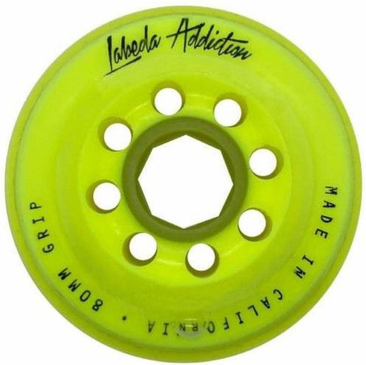 Produktbild Labeda Rollen für Hockey-Rollschuhe ADDICTION 80MM GRIP YEL/YEL - 1 Stück (80 mm)