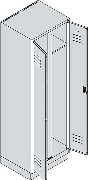 Actual product image C+P Classic PLUS cleaning locker (60 cm, 195 cm)