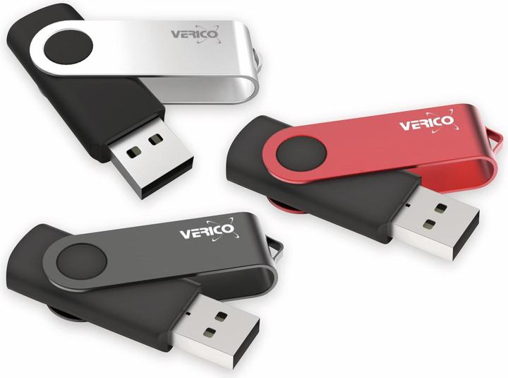 Actual product image Verico VR01 Triple Pack Black Silver Red 16GB (16 GB, USB 2.0)