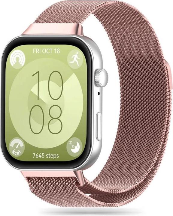 Image du produit Tech-Protect MilaneseBand strap for Huawei Watch Fit 3 - rose (Acier inoxydable)