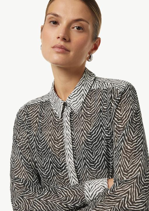 Image du produit Comma Bluse Chiffon-Bluse mit Hemdkragen (42)