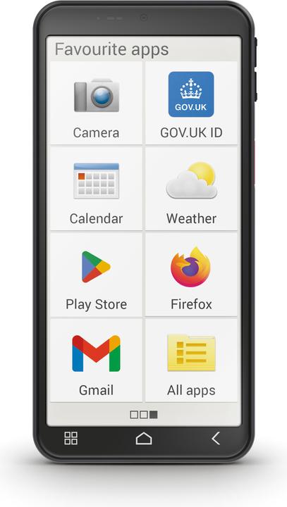 Productafbeelding Emporia SMART 6 Lite, smartphone voor senioren (128 GB, Zwart, 5.58", Enkele SIM, 50 Mpx, 4G)