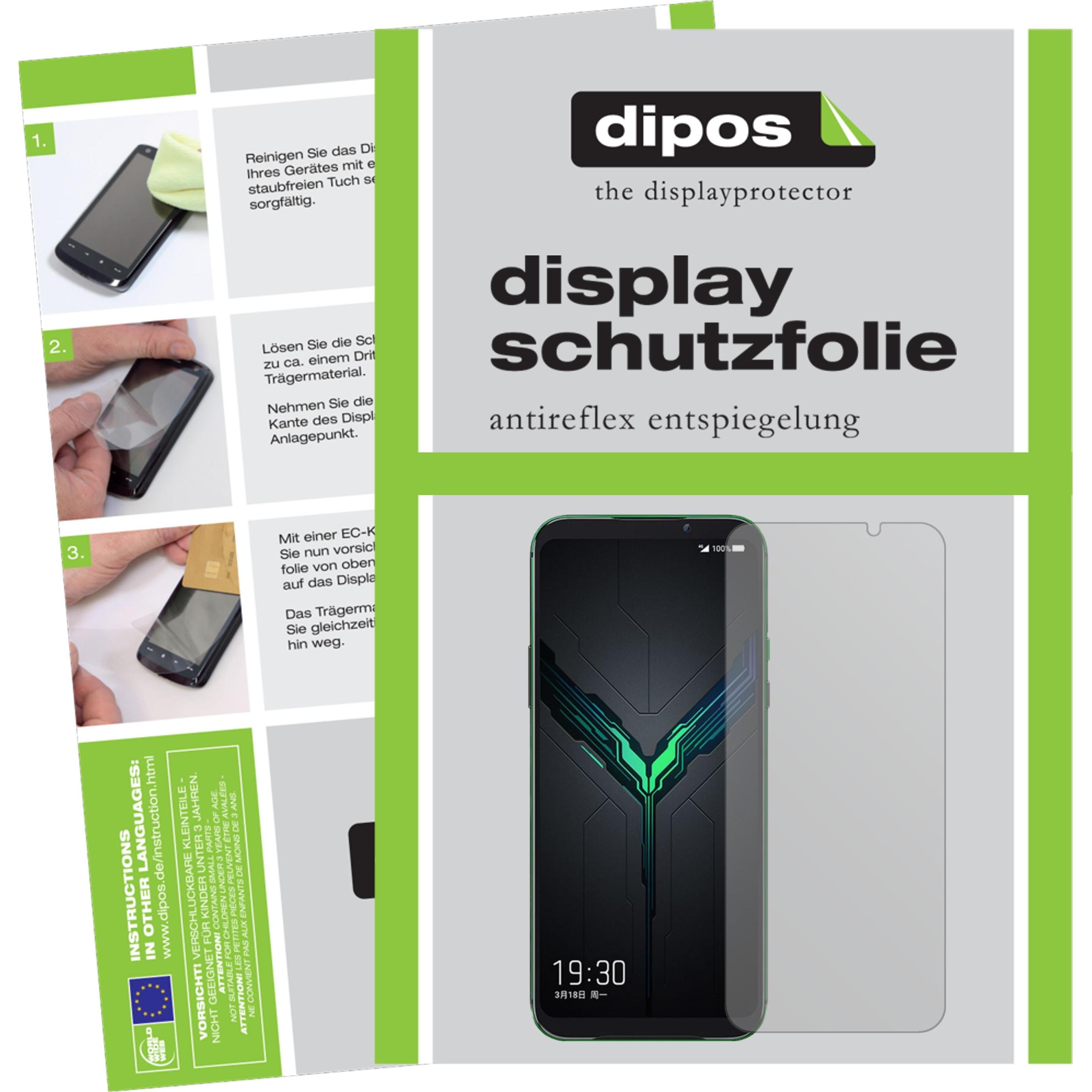Dipos Displayschutzfolie Antireflex (2 Stück, Xiaomi Black Shark 2), Smartphone Schutzfolie, Transparent