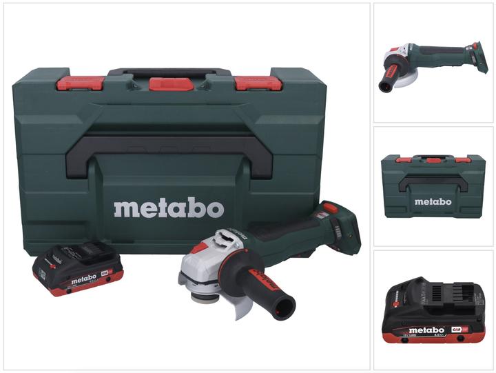 Actual product image Metabo WPB 18 LT BL 11-125 Quick Battery angle grinder 18 V 125 mm Brushless + 1x battery 4.0 Ah + meta (125 mm)