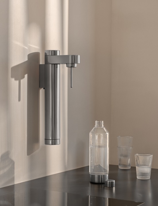 Produktbild Stelton Brus Wassersprudler Wandhalterung Edelstahl