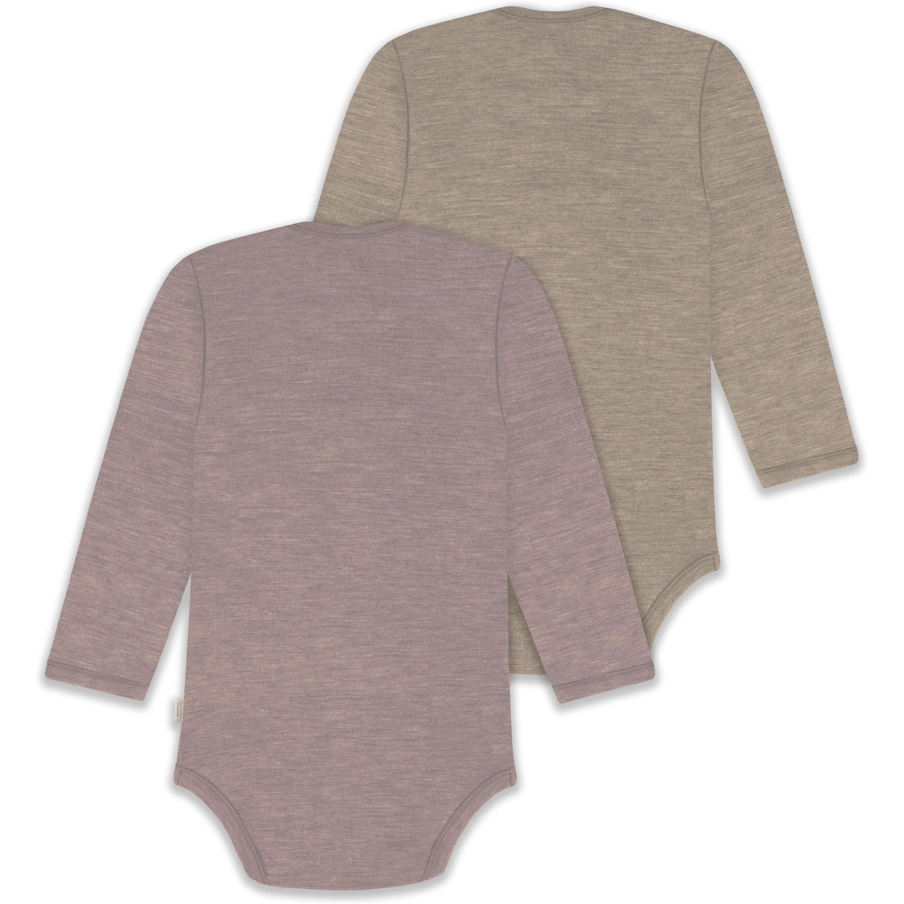 Thumbnail - Normani, Herren, Body, 2er Pack Baby Merino Body Langarm „Auckland" - 9381, Rosa, (68)