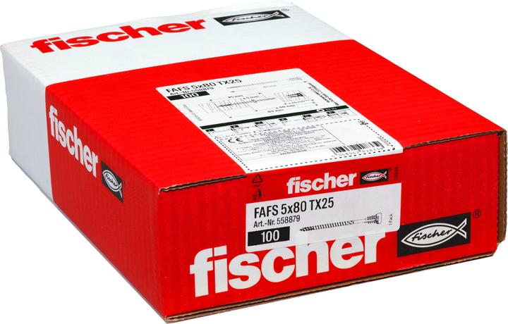 Produktbild Fischer Justierschraube FAFS 5,0x80 TX25 100 (100 Schrauben pro Stück)