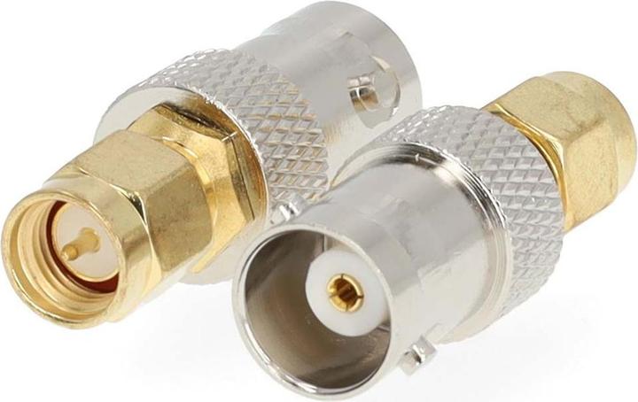 Produktbild Nedis SMA Adapter - SMA-Stecker - BNC-Buchse - Vergoldet - 50 Ohm - Gerade - Kupfer - Gold - 2 Stück (Stecker und Verbinder)