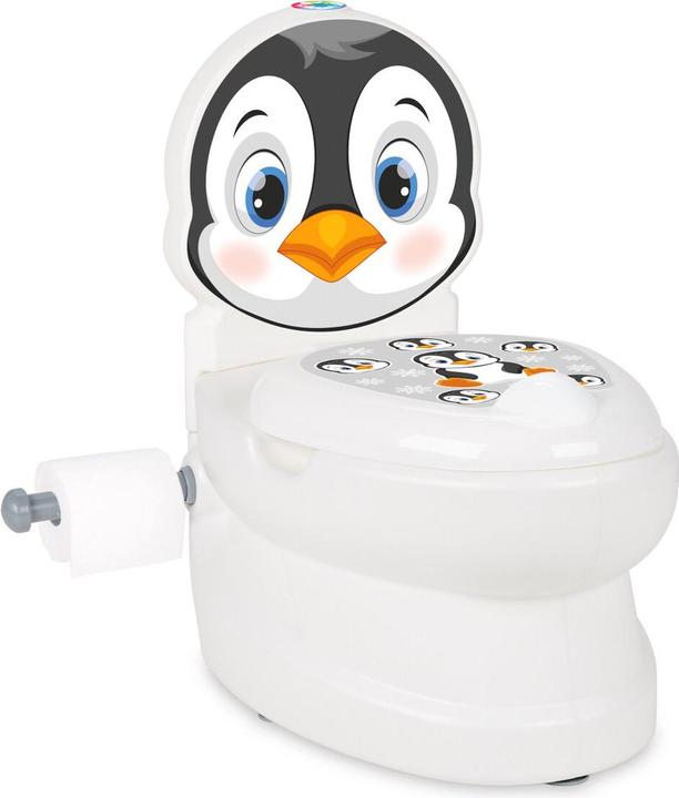 Jamara Meine kleine Toilette Pinguin mit Spülsound und Toilettenpapierhalter