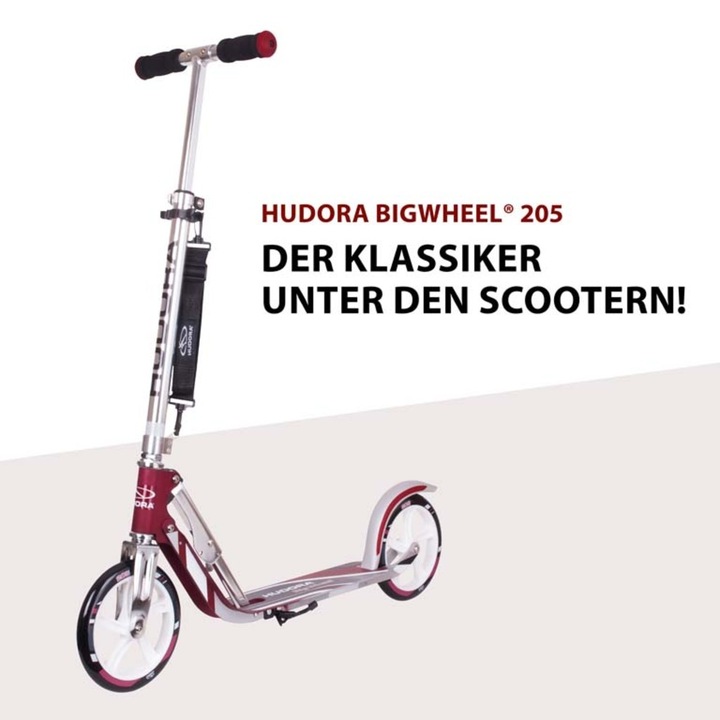 Productafbeelding Hudora Scooter reuzenrad RX205 Step - Magenta / Zilver