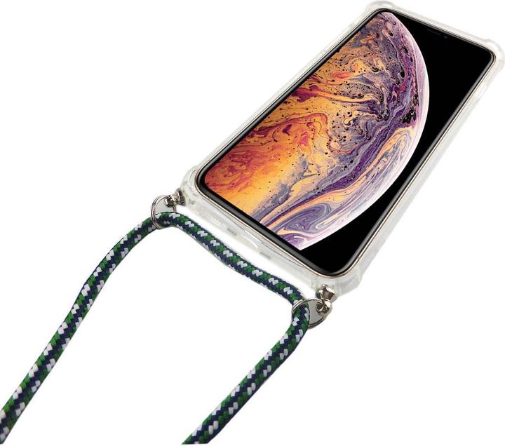 Produktbild König Design Apple iPhone X Handykette Hülle mit Band Case zum umhängen mit Kordel Etui Grün