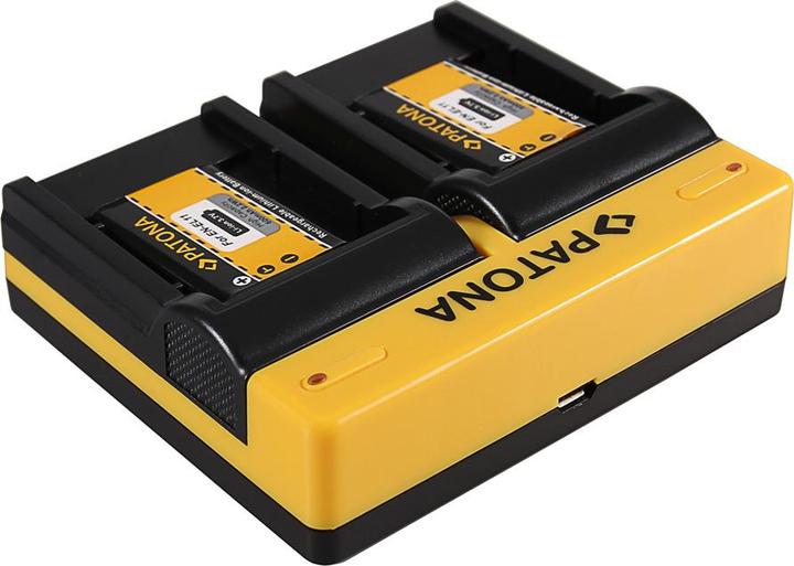 Actual product image Patona Dual charger for Casio Nikon EN-EL11 TR350 TR-350 Nikon EN-EL11 Nikon EN-EL11 incl. Micro-US (Camera battery charger)