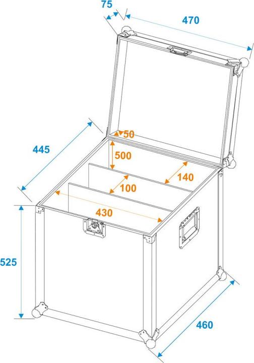 Actual product image Roadinger Flightcase 2x Audience Blinder 4x100W LED COB CW/WW (Accessories)