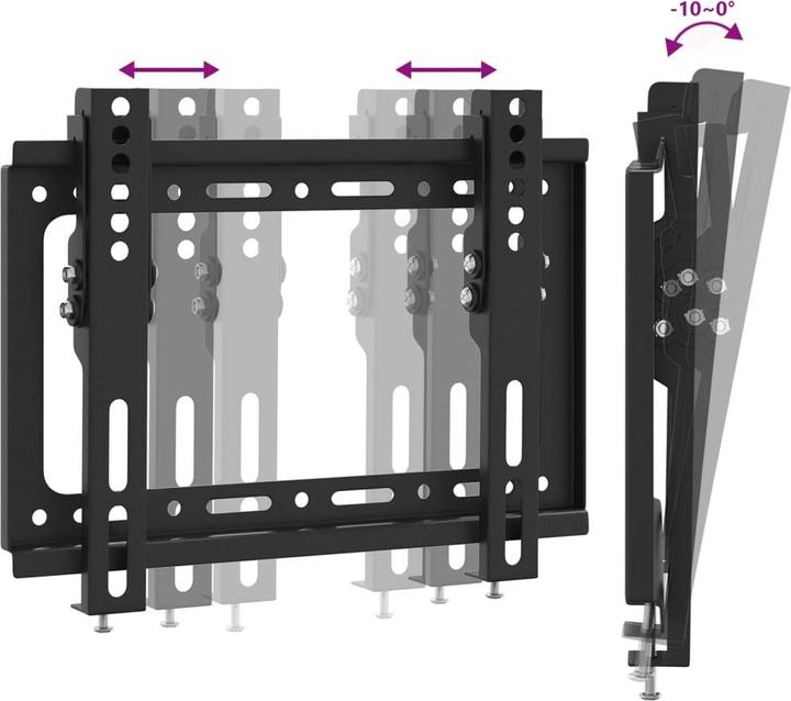 Produktbild VidaXL TV-Wandhalterung 14-42 Zoll Bildschirme Max VESA 200x200mm 30kg (Wand, 42", 30 kg)
