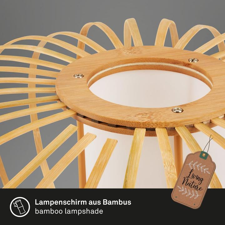 Actual product image Briloner Table lamp, natural bamboo, excl. 1xE27/max.10W (E27)