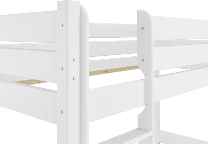 Produktbild Erst-Holz Hochbett für Erwachsene weiss 90x200 Etagenbett teilbar Rollroste Matratzen 60.16-09WT100M (90 x 200 cm)