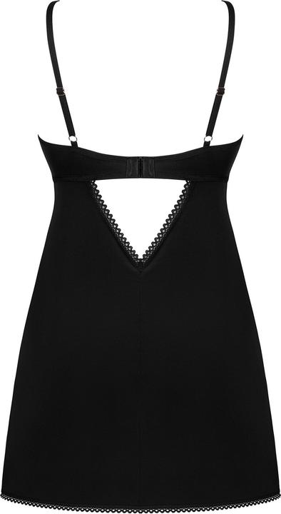 Produktbild Obsessive Rosenty Babydoll & String Schwarz/Lila (XL, XXL)