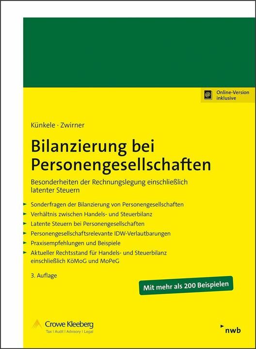 Actual product image Bilanzierung bei Personengesellschaften (German, Beate König, Christian Twister, Corinna Boecker, Dr Kleeberg & Partner GmbH, Felix Krauss, Julia Busch, Kai Peter Künkele, Sanja Mitrovic, 2023)