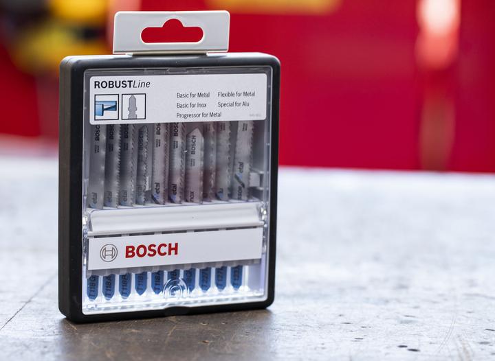 Produktbild Bosch Professional Zubehör 10-tlg. Stichsägeblatt-Set Metal, Robust Line, T-Schaft