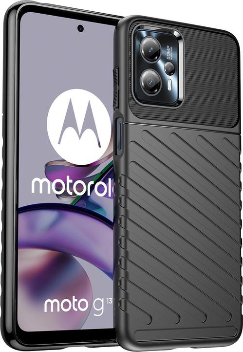 Produktbild Hurtel Thunder Case Hülle für Motorola Moto G13 Silikon Armor Case schwarz (Motorola Moto G13)