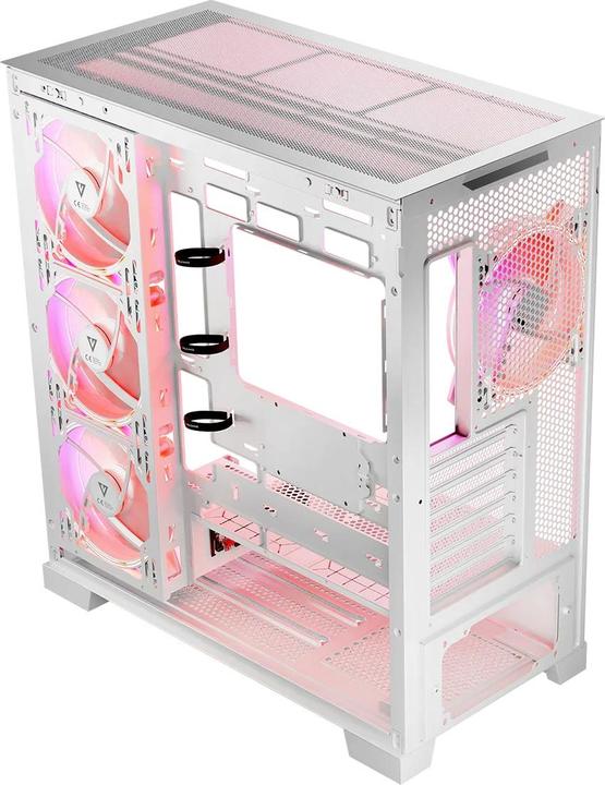 Image du produit Modecom Boîtier ordinateur Volcano SPACE APEX ARGB MIDI USB 3.0 X 2 CYPE-C blanc (ATX, mATX, Mini-ITX)