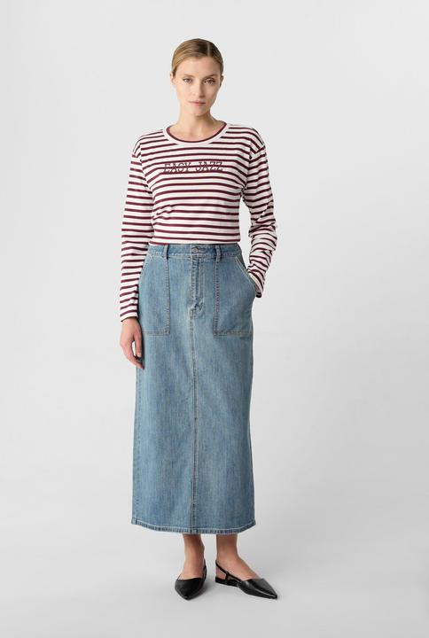 Produktbild Comma Rock Langer Denimrock mit Gehschlitz (48)