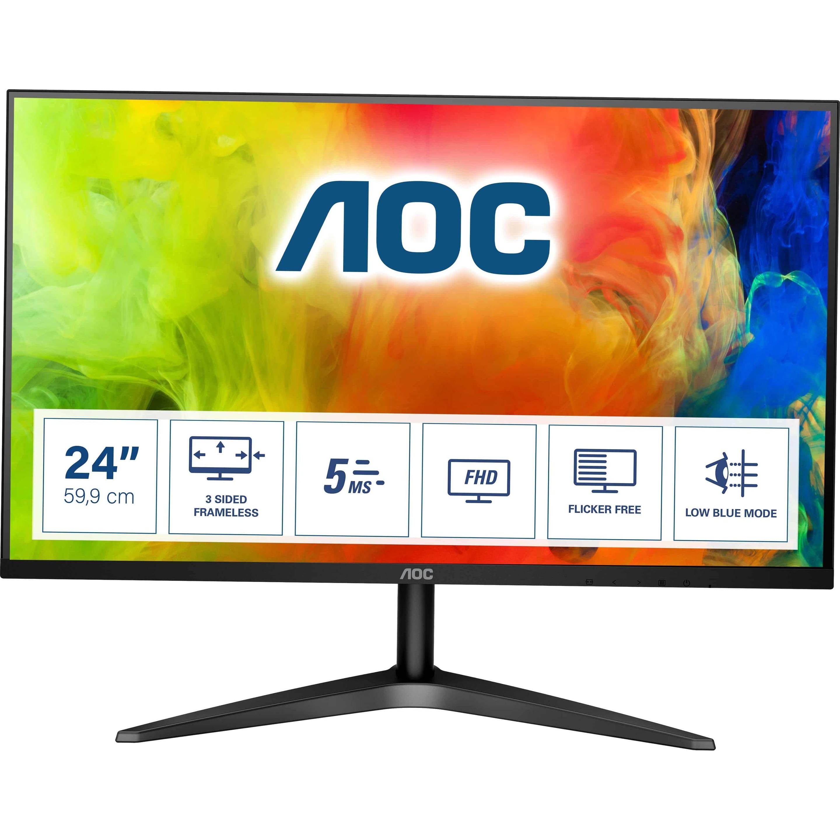 AOC 24b1h (1920 x 1080 Pixel, 23.60"), Monitor, Schwarz