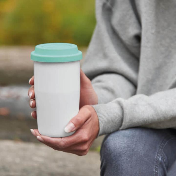 Produktbild ASA Selection ASA cup & go Thermobecher weiss Deckel türkis 0,35 l (0.35 l)