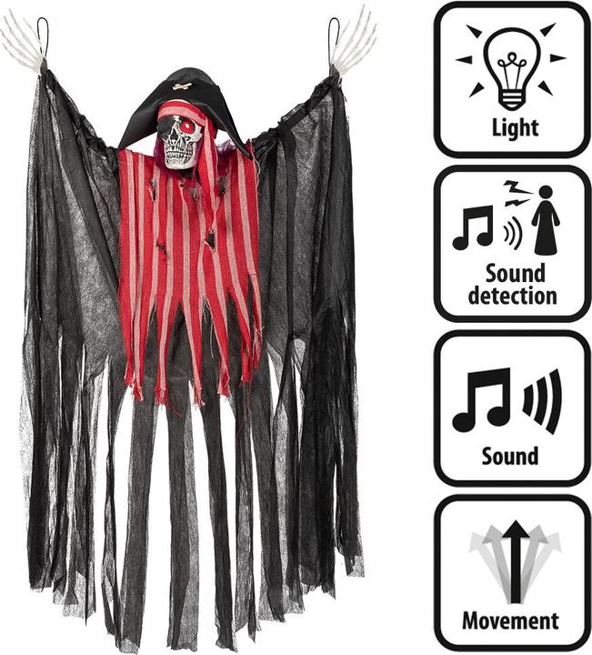 Image du produit Boland Déco Pirate rieur 160cm avec lumière, son & mouvement (1 pcs)