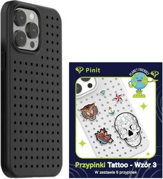 Immagine prodotto Pinifit Custodia Zestaw Pinit Dynamic + Tattoo Pin iPhone 14 Pro Max 6.7" czarny/nero wzór 3 (Apple iPhone 14 Pro Max)
