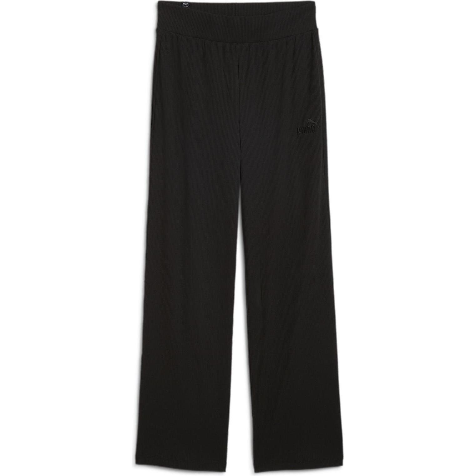 Puma, Damen, Sporthose, ESS ELEVATED High-Waist Straight Leg Pants (XS), Schwarz, XS