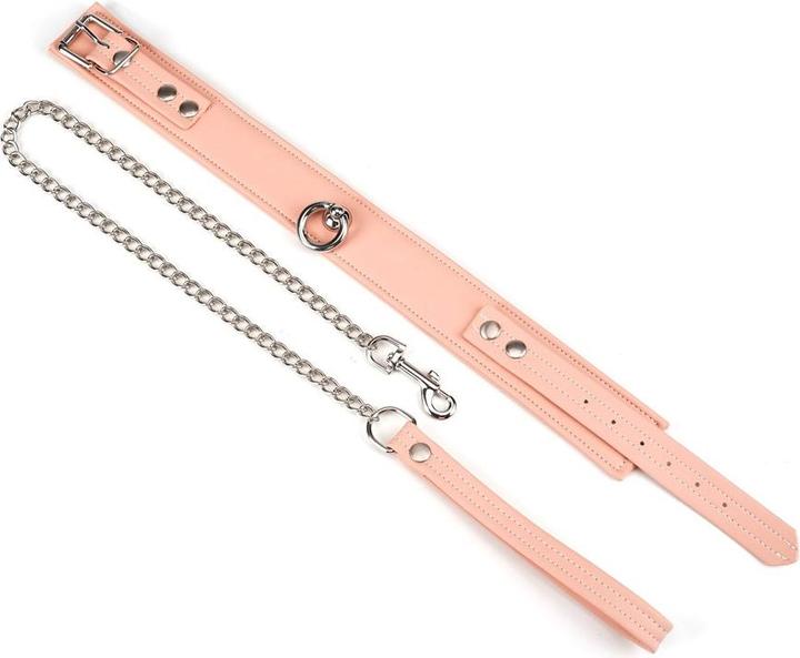 Produktbild Liebe Seele Pink Organosilicone - Halsband mit Leine (Vegan & Nickelfrei)