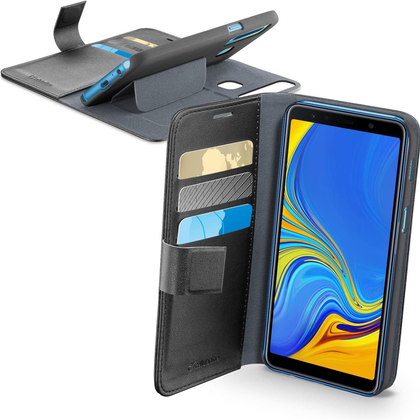 Cellularline AGENDA wallet case, Galaxy A9 2018, black (Samsung Galaxy A9 (2018)), Cover smartphone, Nero