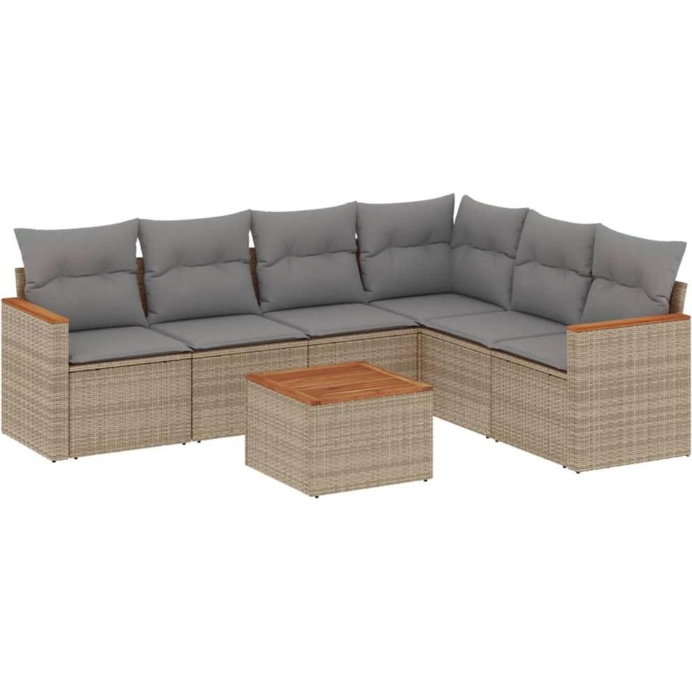 VidaXL, Gartenlounge, 10-tlg. Garten-Lounge-Set mit Kissen
