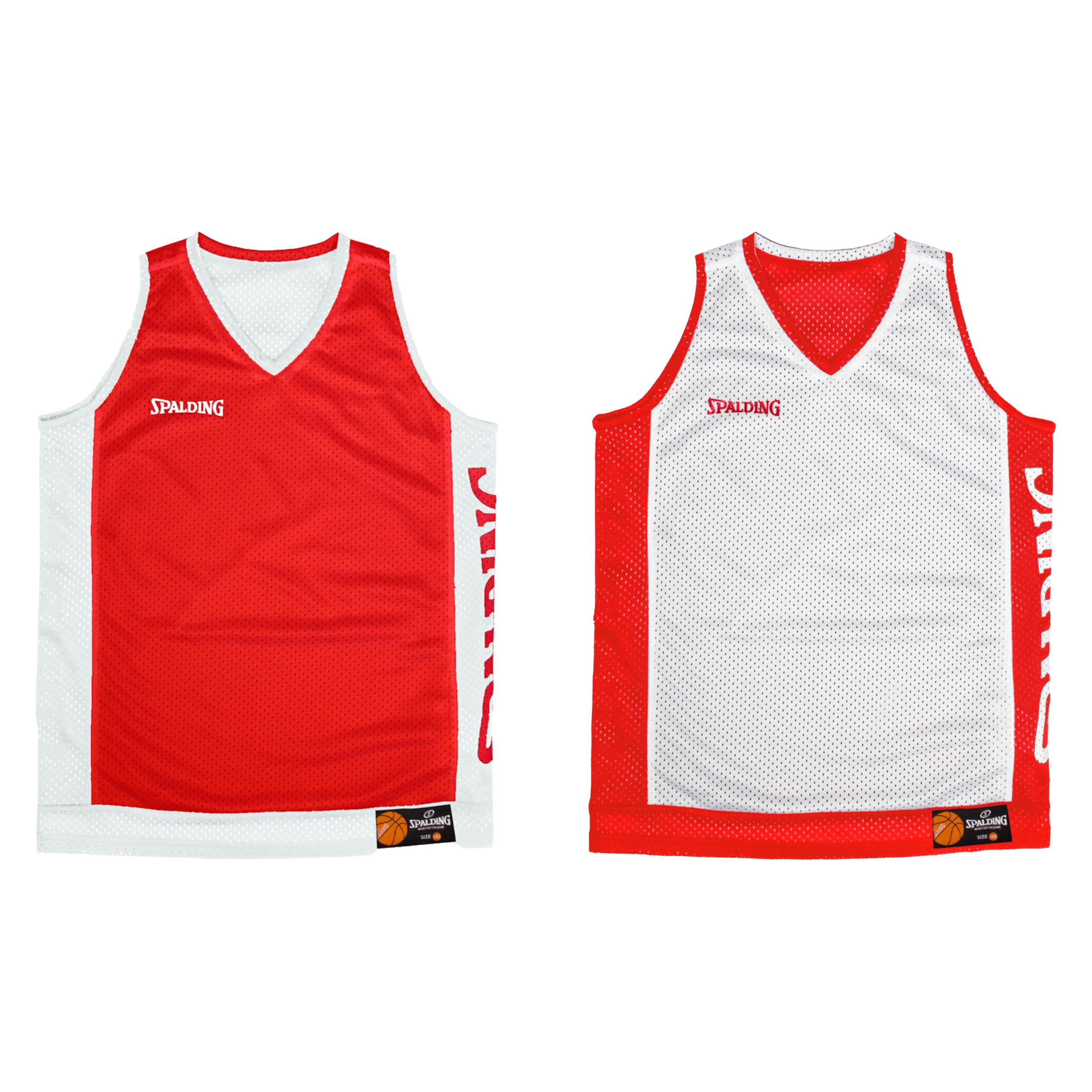 Spalding, Unisex, Sportshirt, Reversible Tank Top (140), Rot, 140