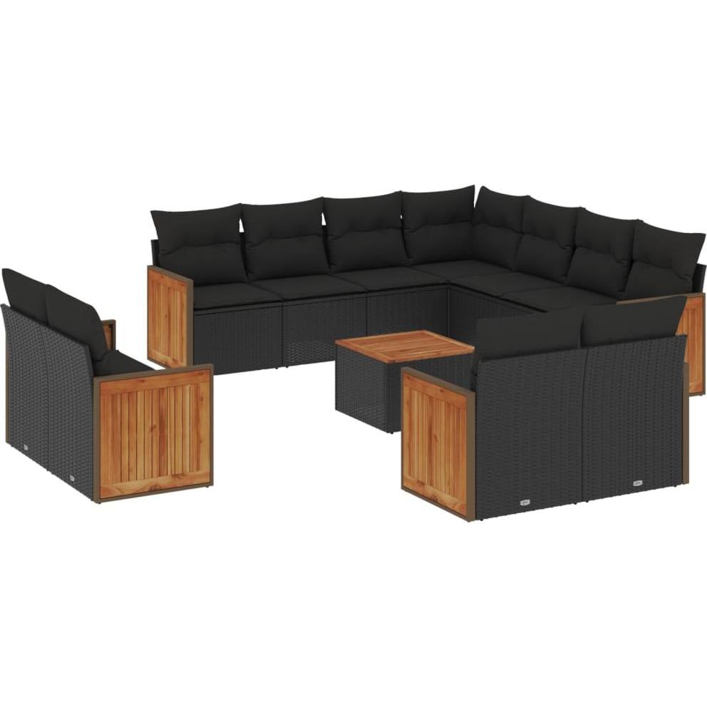 VidaXL, Gartenlounge, 10-tlg. Garten-Lounge-Set mit Kissen