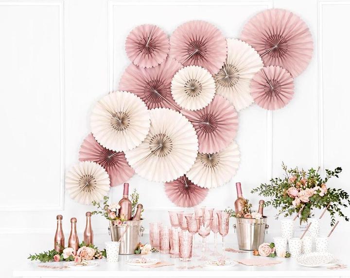 Produktbild Partydeco Fächerdekorationen in Beige
