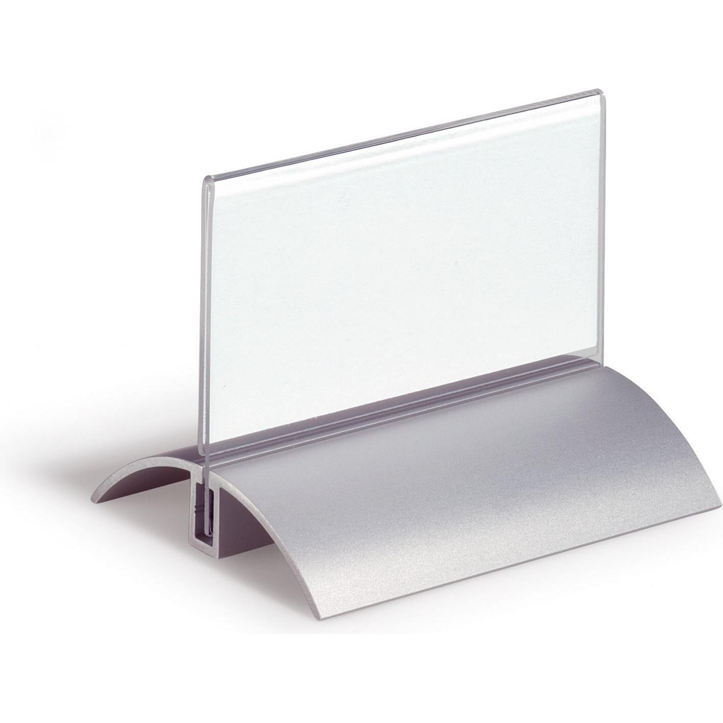 Durable, Informationsschild, Tischnamensschild, Acryl mit Aluminiumfuss