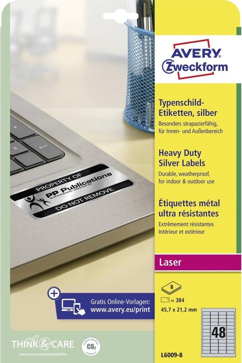 Produktbild Avery Typenschild