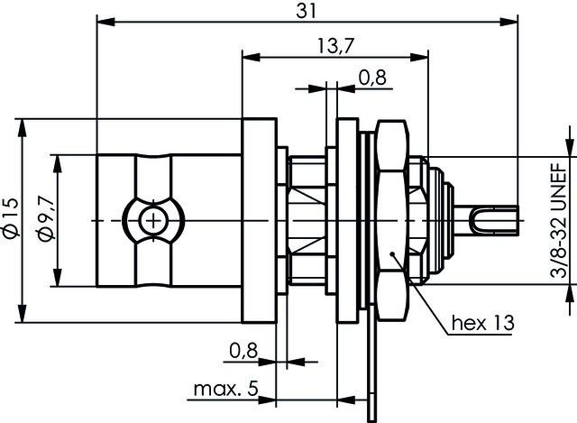 Produktbild Telegärtner BNC-Einbaubuchse, isoliert 75 Ohm, mit Isolierscheiben weiss, Z03