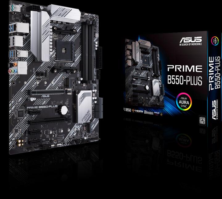Actual product image ASUS PRIME B550-PLUS (AM4, AMD B550, ATX)