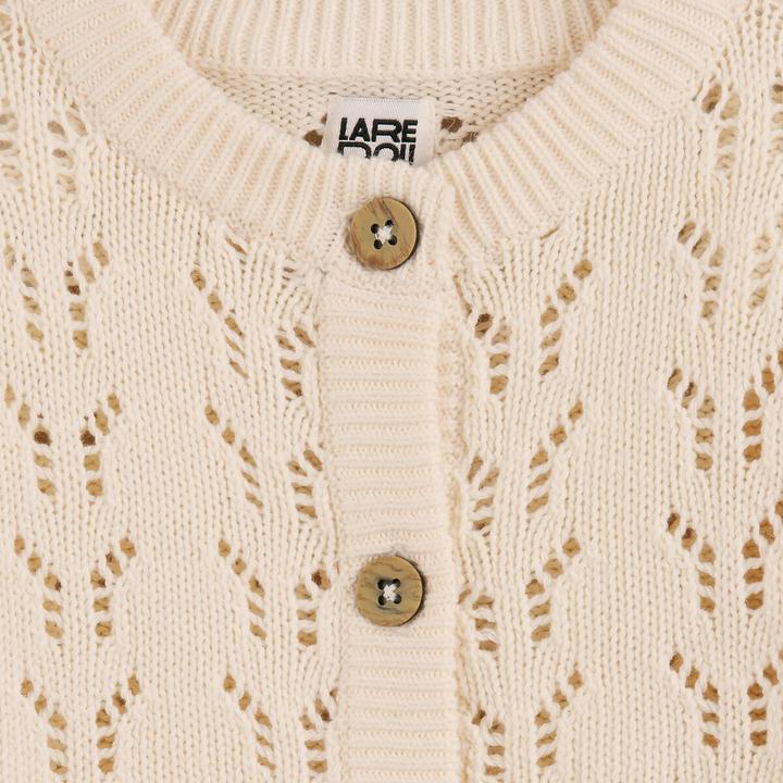 Actual product image La Redoute Collections Geknöpfte Weste aus feiner Lochstrickware (110)