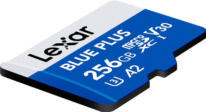 Image du produit Lexar Blue Plus MicroSD Card256GB (256 Go, microSD, microSDXC, UHS-I)