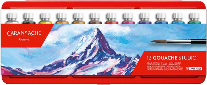 Caran d'Ache Gouache Studio Tuben 10ml Metallschachtel (Multicolore, 120 ml)
