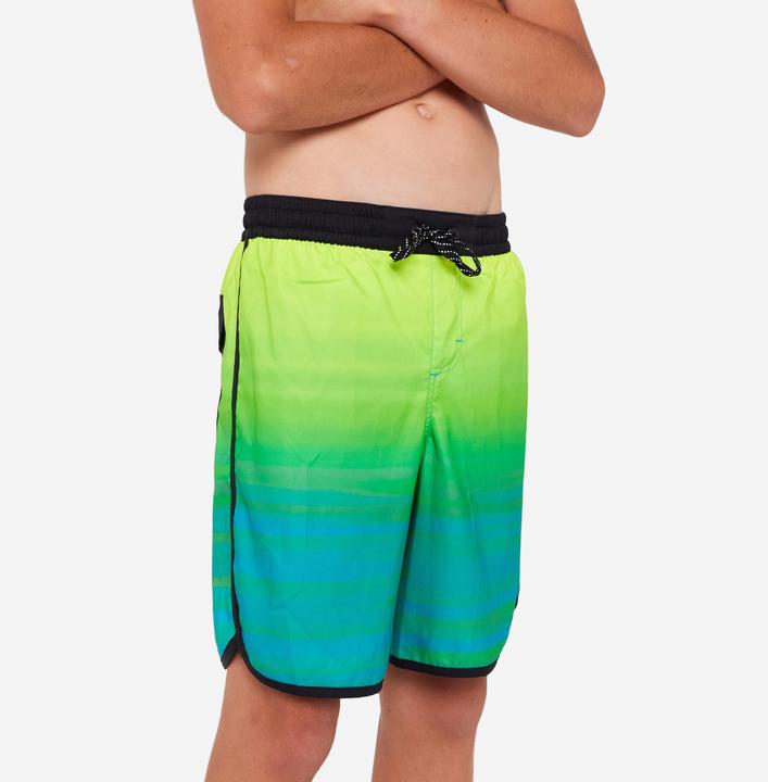 Produktbild Olaian Boardshorts Surfen Jungen 500 Offshore grün/blau (152)